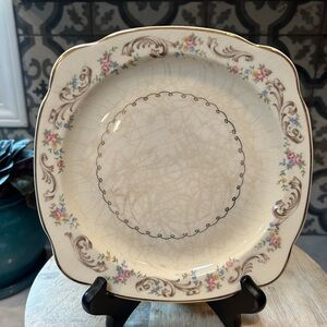 1947 Paden City Pottery- Made in the USA Square Scalloped Plate